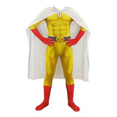 Anime One Punch Man Saitama Cosplay Costume for Adults and Kids - 3D Print Halloween Outfit - Halloweez
