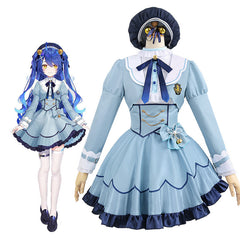 Rainbow VTuber Amamya Kokoro Western-style Anime Cosplay Costume Set for Nijisanji Fans - Halloweez