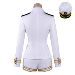 IVE Jang Wonyoung White Navy Sailor Uniform Cosplay Costume - Halloweez