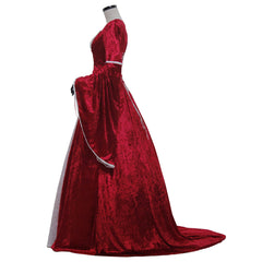 Halloweez Deluxe Renaissance Velvet Dress - Irish Medieval Victorian Style Gown for Halloween - Halloweez