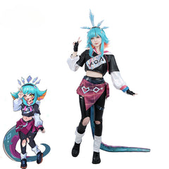 Halloweez Neeko Cosplay Costume - Women's Super Fan Party Suit with Tail - Halloweez