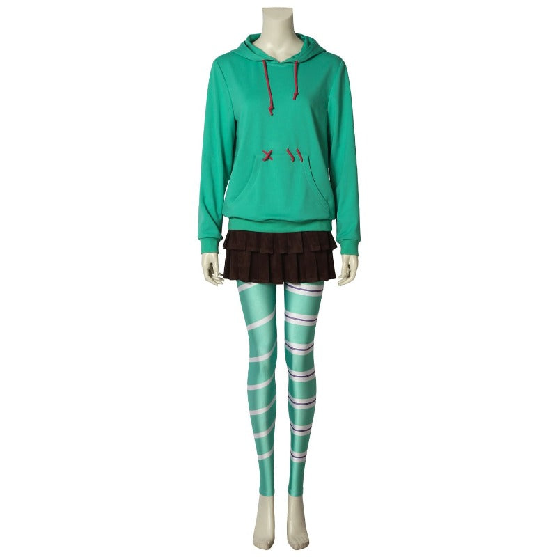 Halloweez Wreck-It Ralph Vanellope Von Schweetz Cosplay Costume for Kids and Adults - Halloweez