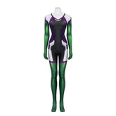 Halloweez She-Hulk: Attorney at Law Cosplay Jumpsuit – Ultimate Jennifer Walters Superhero Costume for Halloween & Events - Halloweez