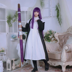 Halloweez Beyond Journey's End Anime Fern Cosplay Costume Wig Cloak Coat Dress - Perfect for Casual and Holiday Celebrations - Halloweez