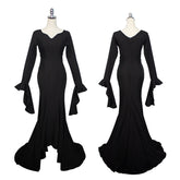 Adams Family Wednesday Addams Cosplay Costume Halloween Dress Performance Outfit - Halloweez
