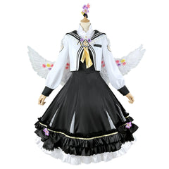 Blue Archive Ako Anime Cosplay Schoolgirl Black High Waist Slimming Youthful Dress - Halloweez