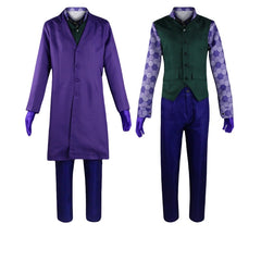 Dark Knight DC Joker Heath Ledger Cosplay Costume - Joker Suit Batman Men Halloween Performance Suit - Halloweez