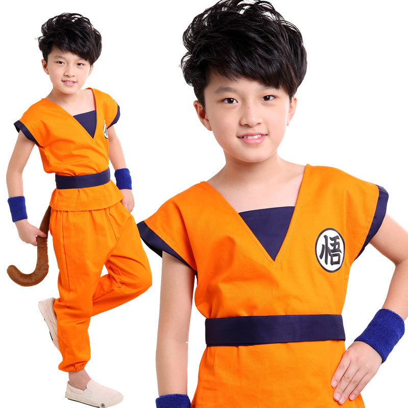 Halloween Children's Dragon Ball Son Goku Boy Turtle Hermit Cosplay Anime Costume - Halloweez