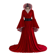 Gone with the Wind Scarlet O'Hara Red Dress Cosplay Costume - Halloweez