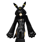 Umbreon Kigurumi Cosplay Bodysuit with Paws Hoodie Anime Costume - Halloweez