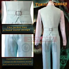 Halloweez Anime Cosplay Costume - Bonten Rindo Haitani Ran Blue Green Suit for Casual and Holiday Events - Halloweez