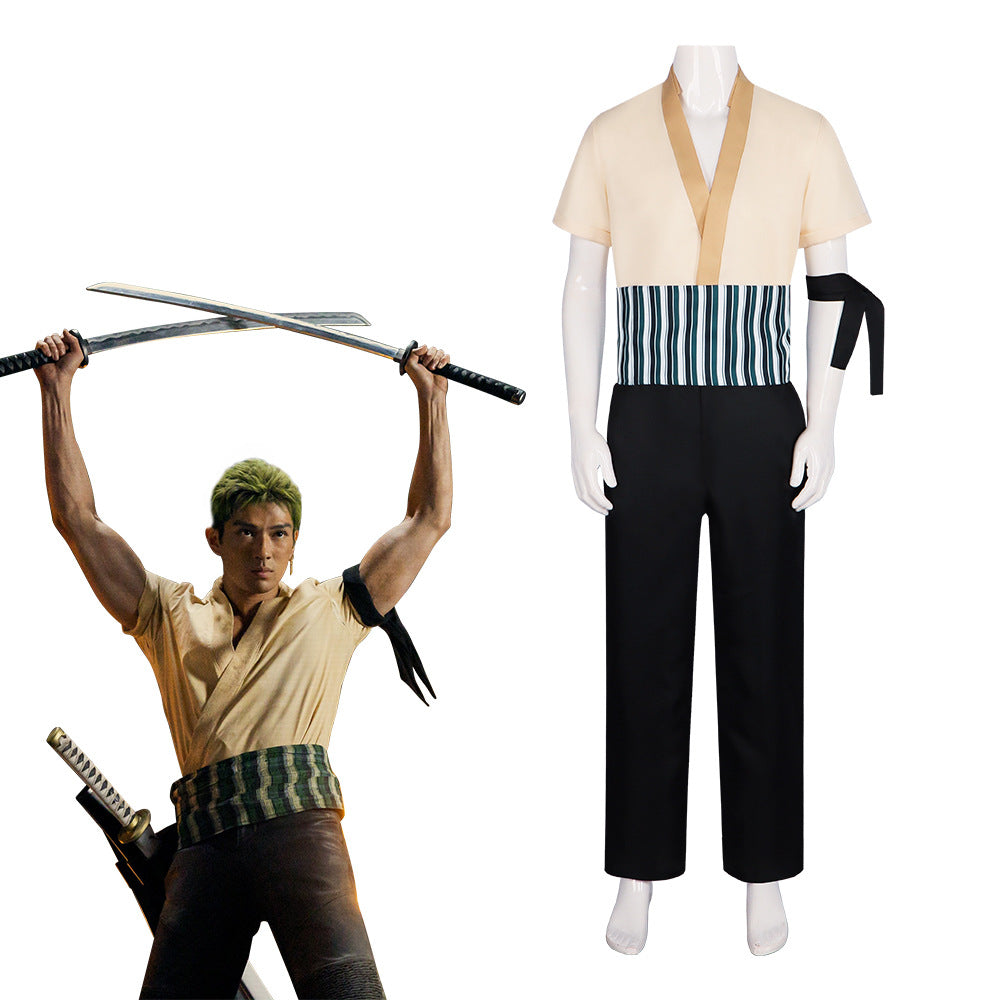 One Piece Roronoa Zoro Cosplay Costume for Halloween and Performance - Halloweez