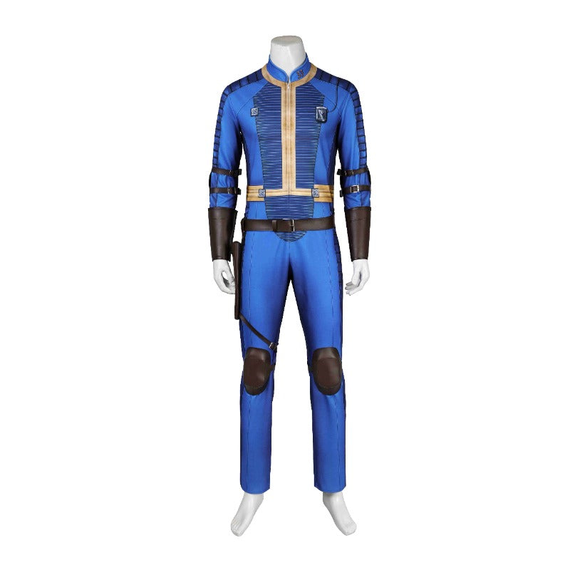 Halloweez Vault 33 Male Jumpsuit - Authentic Fallout Cosplay Costume for Halloween - Halloweez
