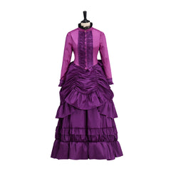 Victorian Rose Pink Dress Cosplay Costume – Elegant Gothic Lolita Anime Outfit - Halloweez