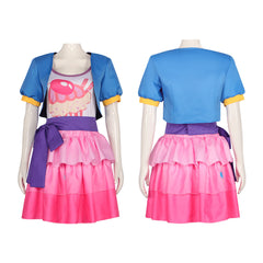 My Little Pony Pinkie Pie Humanized Cosplay Costume Princess Dress Set for Halloween Role Play - Halloweez
