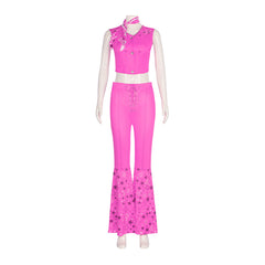 Barbie Movie Cosplay Costume Red Top and Flared Pants for Halloween - Halloweez
