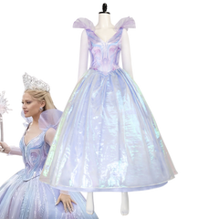 Glinda the Good Witch Cosplay Costume – Wicked Movie-Inspired Elegant Dress for Women - Halloweez