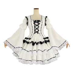 Utau Hoshina Shugo Chara White Lolita Dress Anime Cosplay Costume - Halloweez