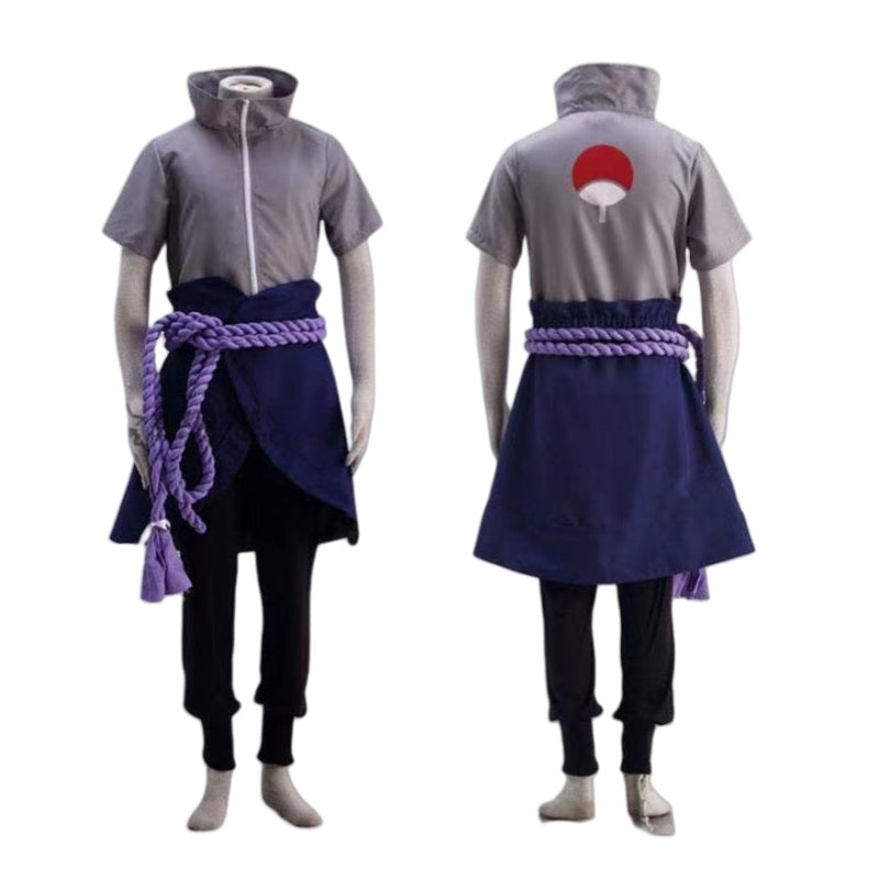 Naruto Shippuden Uchiha Sasuke Cosplay Costume - Anime Cosplay Outfit for Fans - Halloweez