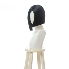 Halloweez Viper Cosplay Wig - 35cm Short Black Synthetic Hair for Halloween - Halloweez