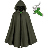 Custom Medieval Cloak with Leaf Necklace Brooch - Performance Costume - Halloweez