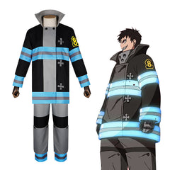 Fire Force Cosplay Firefighter Suit Male Version 8th Company Shinra Kusakabe Anime Costume - Halloweez