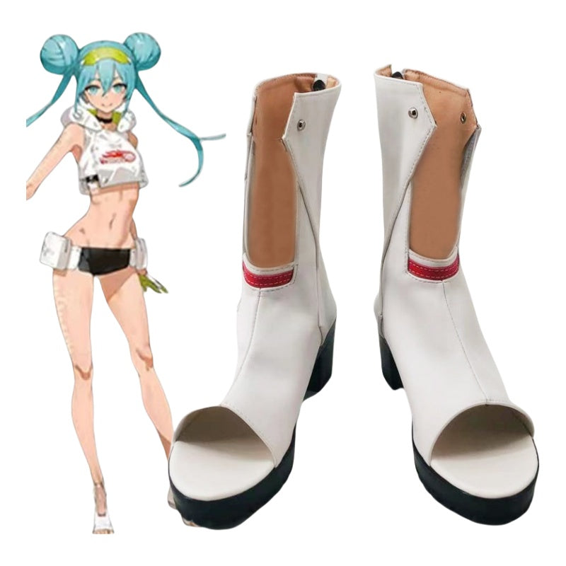 Hatsune Miku Racing Summer Support Swimwear Cos Shoes for Anime Conventions - Halloweez