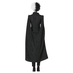 Halloweez Cruella Cosplay Costume - Black Evil Queen Dress, Halloween Fashion Evening Gown - Halloweez