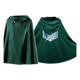 Attack on Titan Scout Cloak Cosplay Costume for Eren, Mikasa, Levi - Halloweez