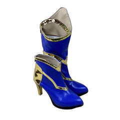 2155 Ideal LOL League of Legends Cosplay Blue and White Porcelain Irelia Blade Mistress Cos Shoes for Anime Expo - Halloweez