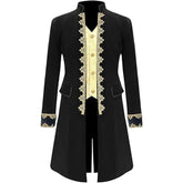 Medieval Steampunk Jacket Coat Gothic Victorian Coat Halloween Retro Tailcoat - Halloweez