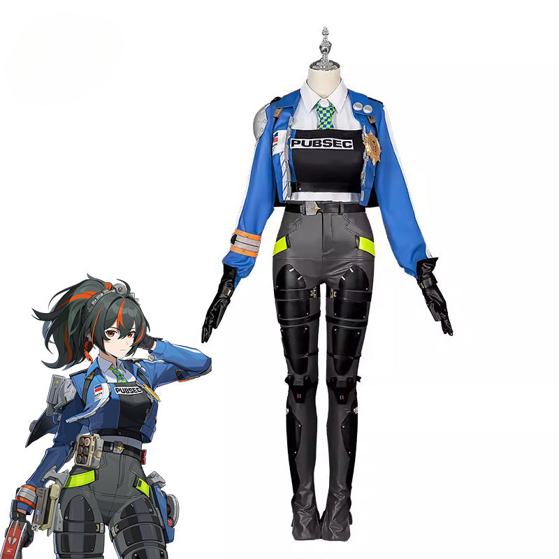 Halloweez Zhu Yuan Cosplay Costume - Game Zenless Zone Zero Criminal Leader Outfit - Halloweez