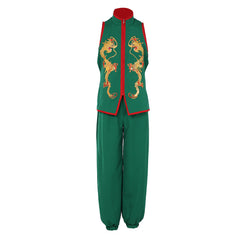 The King of Fighters Sie Kensou Cosplay Costume | Men's Blue Martial Arts Suit - Halloweez