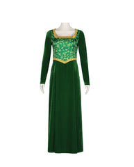 Monster Shrek Cosplay Costume Princess Fiona Green Dress Role Play Costume for Cosplay Performance - Halloweez