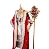 Catherine the Great Coronation Red Velvet Cape - Medieval Russian Empire Cosplay Costume - Halloweez