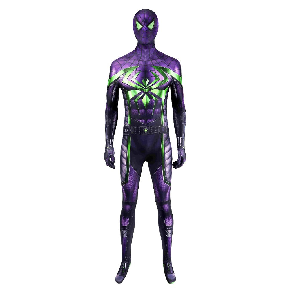 Marvel Spider-Man Miles Morales Purple Reign Suit - Agatha the Witch Cosplay Costume - Halloweez