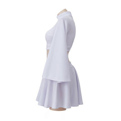 Star Wars Princess Leia White Dress Cosplay Costume - Movie Role Play Outfit - Halloweez