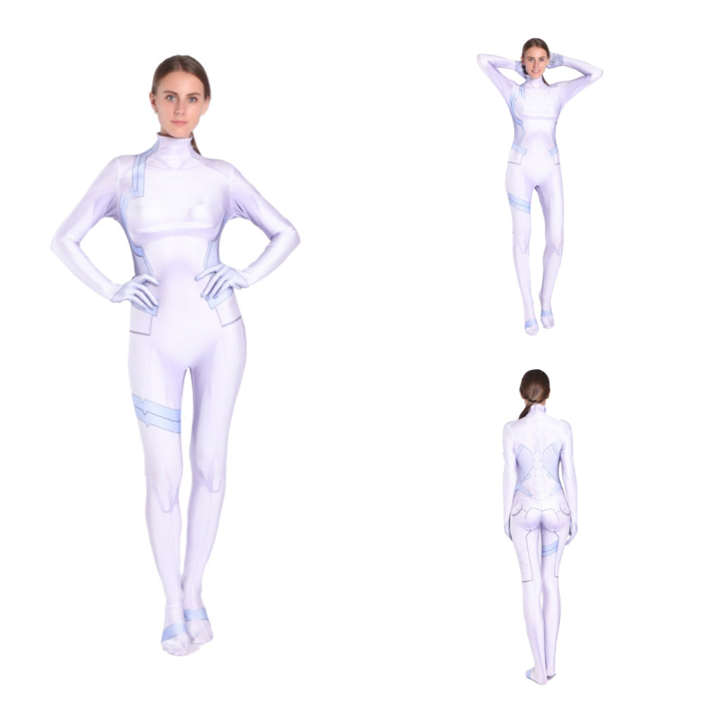 Women's Anime Zero Two 02 DARLING in the FRANXX Cosplay Bodysuit - Premium Quality - Halloweez