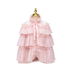 Anime Pink Mid-Length Cape Cosplay Costume – Elegant & Authentic Replica for Cosplay Enthusiasts - Halloweez