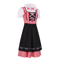 Munich Oktoberfest Maid Outfit Cosplay Costume Bavarian Ethnic Dress Beer Festival Clothing - Halloweez