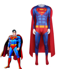2025 New Superman Cosplay Costume Movie Same Superman Cosplay Jumpsuit Tight Suit Stage Performance Clothing - Halloweez