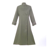 Authentic Medieval Priest Robe - Long Sleeve Vintage Stand Collar Costume by Halloweez - Halloweez