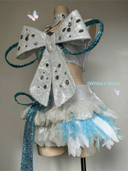 League of Legends Seraphine Cosplay, Custom KDA ALL OUT Sequin Stage Outfit for Halloween Comic Con