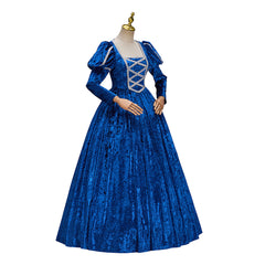 Renaissance Blue Dress Cosplay Costume – Elegant Historical Anime Gown - Halloweez