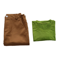 Halloweez Men's Shaggy Green Costume - Premium Halloween Cosplay Outfit with Shirt & Pants - Halloweez