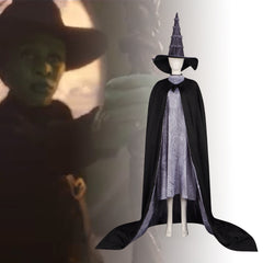 Wicked Elphaba Cosplay Costume Movie Replica Witch Cloak Cape Stage Outfit - Halloweez