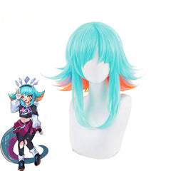Halloweez Neeko Cosplay Wig - 35-40cm Mixed Color Synthetic Hair for Women - Halloweez