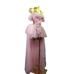 Elegant Pink Cosplay Dress for Women - Light Luxury Summer Strapless Dress for Music Performances and Stage Shows - Halloweez