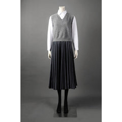 Halloweez Wednesday Addams Cosplay Costume - Complete School Uniform Set for Kids & Adults - Halloweez