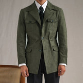 Men Italian Hunting Jacket,Custom Suede Coat for Daily & Business Wear